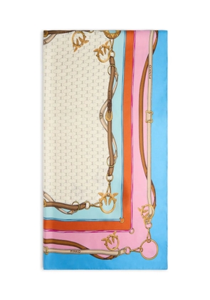 PINKO graphic-print scarf - Blue