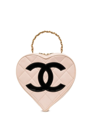 CHANEL Pre-Owned 1995 diamond-quilted CC heart handbag - Pink