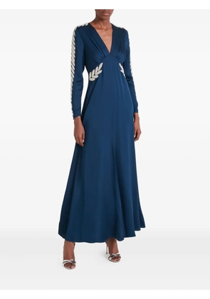 Temperley London Vine long-sleeves maxi dress - Blue