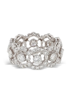 Buccellati 1970s Eternelle Ghirlanda diamond white-gold ring - Silver