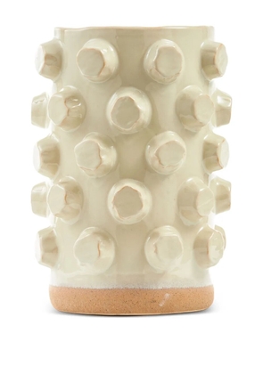 POLSPOTTEN Structure textured ceramic vase - Neutrals