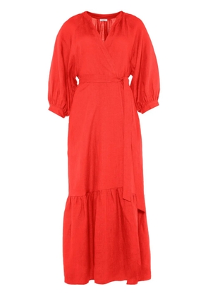 ERES Joie linen wrap dress - Red