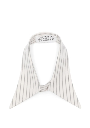 Maison Margiela striped collar - White