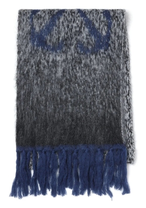 Off-White mohair-blend scarf - Grey