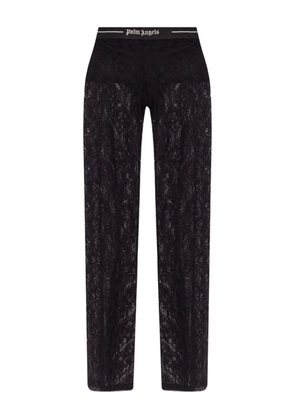 Palm Angels lace-floral trousers - Black