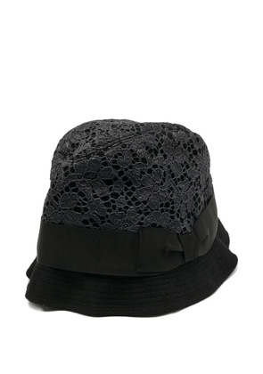Dolce & Gabbana Pre-Owned lace-overlay bucket hat - Black