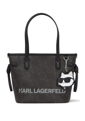 Karl Lagerfeld small Ikon monogram tote bag - Black