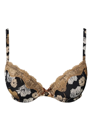 TWINSET floral-print push-up bra - Black