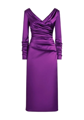 Dolce & Gabbana DNA draped midi dress - Purple