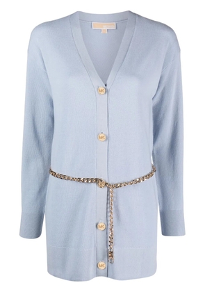 Michael Michael Kors chain-link ribbed cardigan - Blue