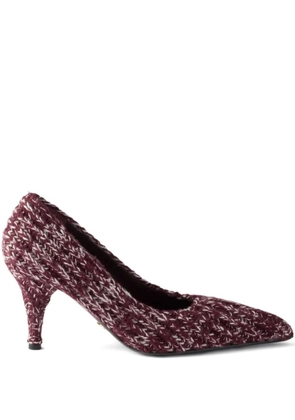 Prada knitted pointed-toe pumps - Red