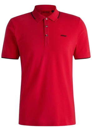 HUGO logo-print polo shirt - Red