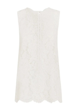 Dolce & Gabbana DNA lace-detailing top - White