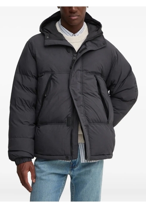 Timberland hooded logo-patch padded jacket - Black