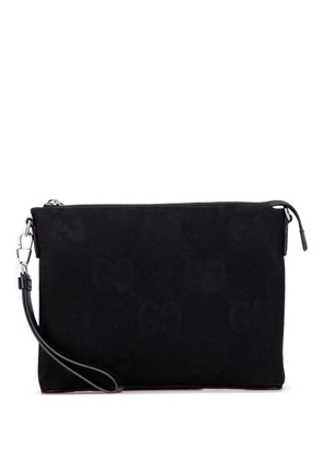 Gucci Pre-Owned 2016-2025 Jumbo GG Canvas Clutch on Strap crossbody bag - Black