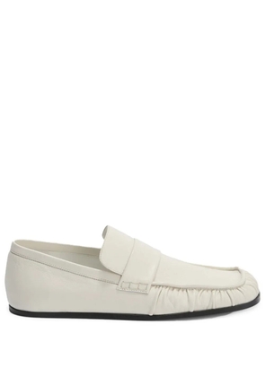 Jil Sander leather loafers - White