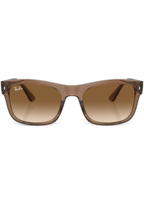 Ray-Ban logo-plaque square-frame sunglasses - Brown