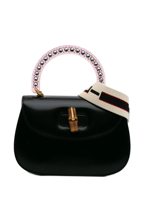 Gucci Pre-Owned 2016-2024 Limited Edition Medium Calfskin Acrylic Classic 2 Top Handle Bag satchel - Black