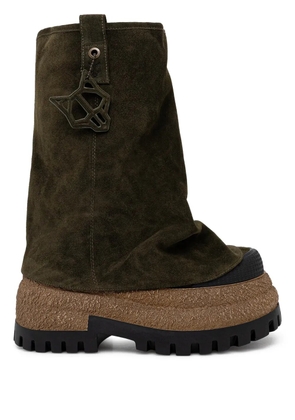 NAKED WOLFE Disturb platform logo-charm boots - Green