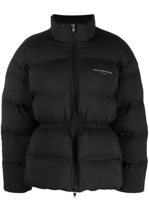 Alexander Wang reflective-logo jacquard puffer jacket - Black