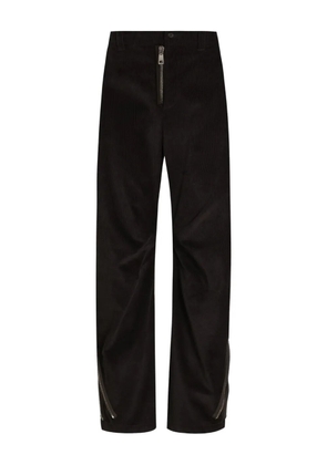 Dolce & Gabbana zip-detail corduroy trousers - Brown