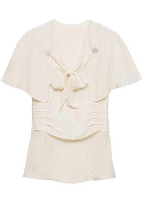 Prada Marocain blouse - Neutrals