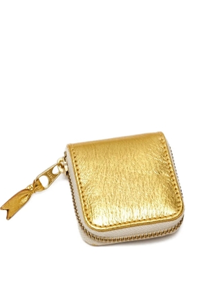 Comme Des Garçons Wallet zip-fastening square wallet - Gold