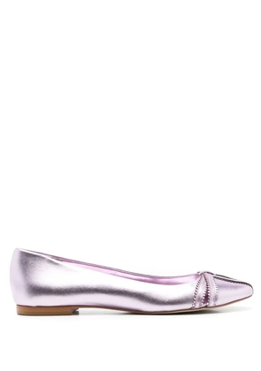 Sarah Chofakian Pati leather ballerina shoes - Pink