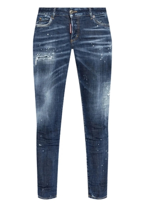 DSQUARED2 logo-patch cotton jeans - Blue