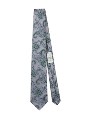 ETRO paisley-pattern silk tie - Blue