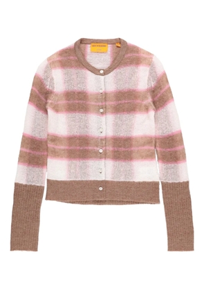 Guest In Residence plaid cardigan - White