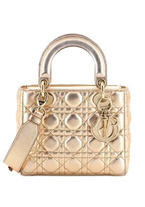 Christian Dior Pre-Owned My ABCDior Lady Dior Bag Metallic Cannage Quilt Leather shoulder bag - Gold