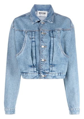 MOSCHINO JEANS cropped denim jacket - Blue