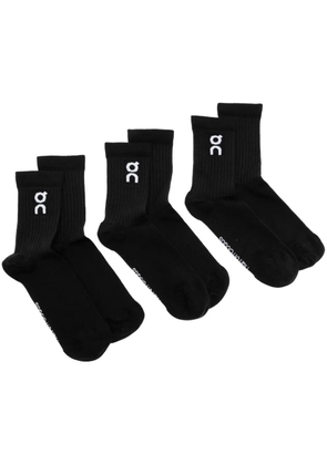 On Running Logo 3 Pack socks - Black