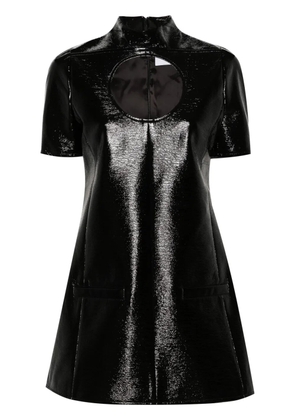 Courrèges cut-out polished-finish minidress - Black