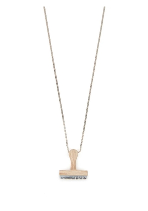 MM6 Maison Margiela Stamp pendant necklace - Silver