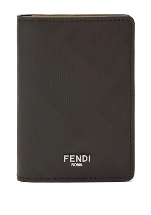 FENDI logo-print cardholder - Brown