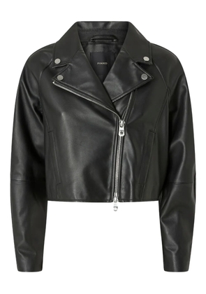 PINKO leather biker jacket - Black
