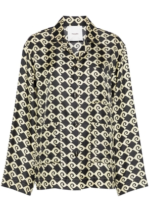 Nanushka geometric shirt - Black