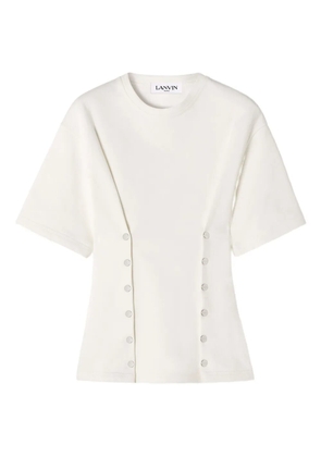 Lanvin button-detailed fitted top - White