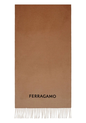 Ferragamo ombré-effect cashmere scarf - Brown