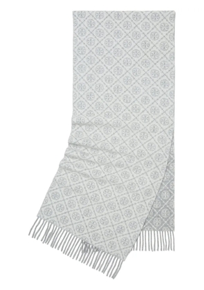 Tory Burch T Monogram scarf - Grey