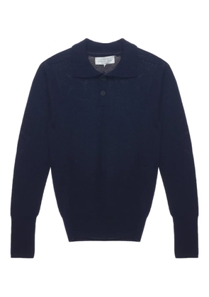 Studio Nicholson polo-neck wool polo shirt - Blue