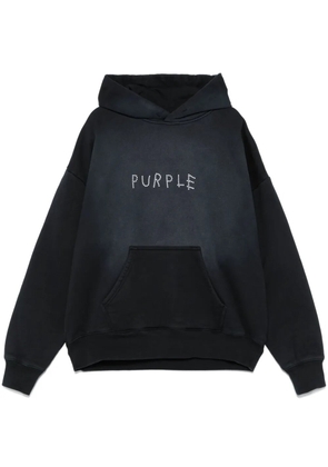 Purple Brand logo-embellishment hoodie - Black
