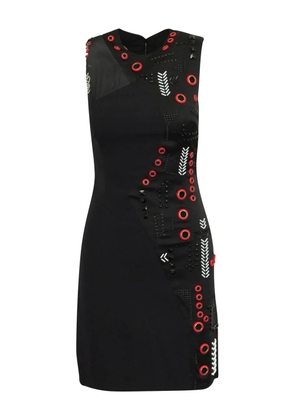 Versace Pre-Owned beaded sleeveless dress - Black