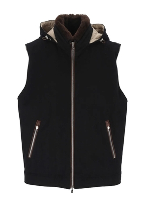Brunello Cucinelli hooded wool gilet - Black