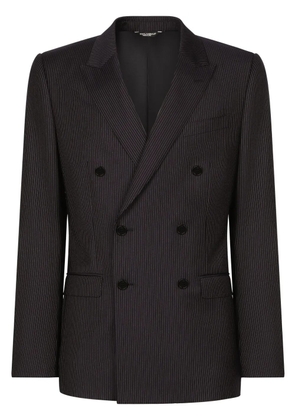 Dolce & Gabbana striped double-breasted two-piece suit - Black