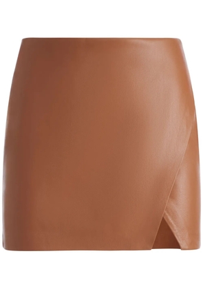 alice + olivia Siobhan wrap mini skirt - Brown