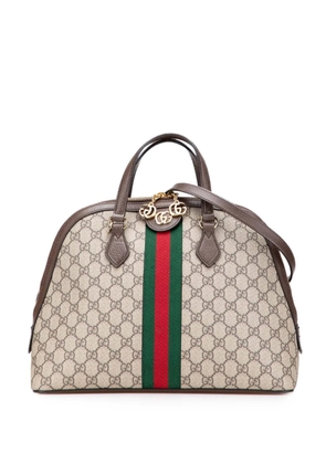 Gucci Pre-Owned 2016-2025 Medium GG Supreme Ophidia Web satchel - Brown