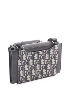 Christian Dior Pre-Owned 2010-2025 Oblique Canvas and Leather Elite Saddle crossbody bag - Brown